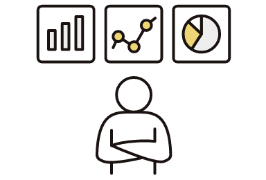 グラフと人のアイコン