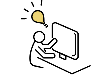 ひらめく人のアイコン